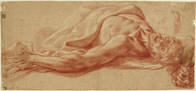 Studie einer liegenden männlichen Figur von Jusepe de Ribera
