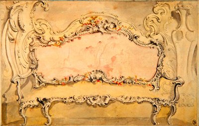 Entwurf eines Sofas für Graf Bilenski von Juste Aurèle Meissonnier