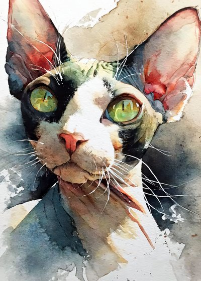 Fesselnder Grünäugiger Sphynx von Justyna Jaszke