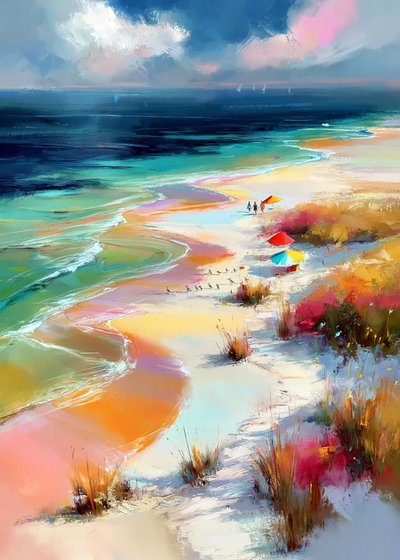 Buntes Strandparadies von Justyna Jaszke