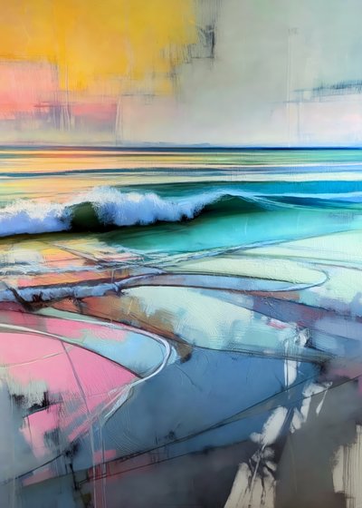 Bunte Strandwelle von Justyna Jaszke