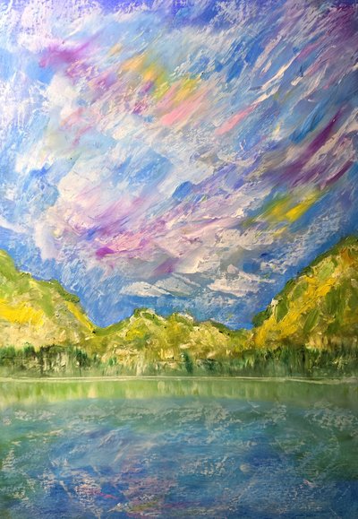 Bunter Bergsee von Justyna Jaszke