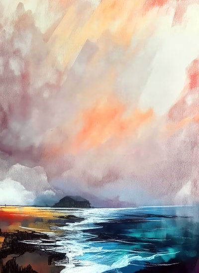Dramatischer Küstensonnenuntergang von Justyna Jaszke