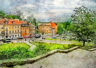 Historische Stadtparkansicht von Justyna Jaszke