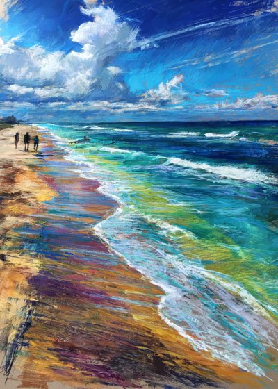 Sonniger Strandspaziergang von Justyna Jaszke