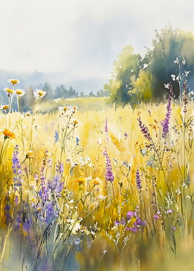 Sonnige Wildblumenwiese von Justyna Jaszke