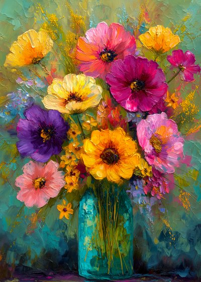 Lebendiger Blumenstrauß von Justyna Jaszke