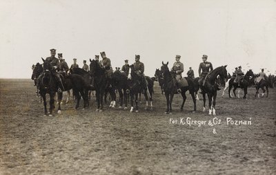 Album Jack Bosio - Kriegskampagne 1917-1920: Militärmission in Polen (Warschau - Posen) März-April 1919, eine Pferdebatterie in Posen (Poznań), 03-04.1919 von K. Greger