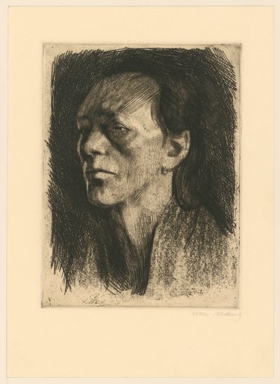 Arbeiterfrau (mit dem Ohrring) (4. Zustand) von Käthe Kollwitz