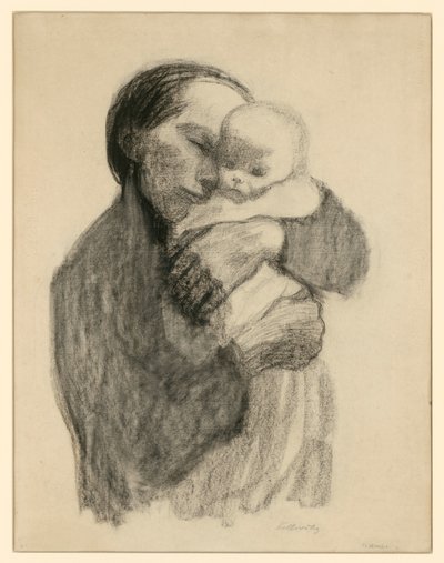 Mutter mit Säugling im Arm von Käthe Kollwitz