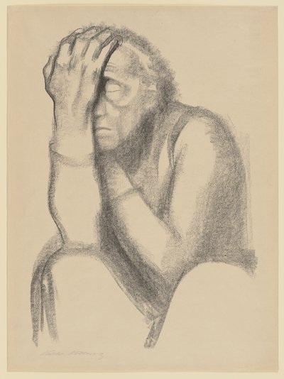 Nachdenkende Frau von Käthe Kollwitz