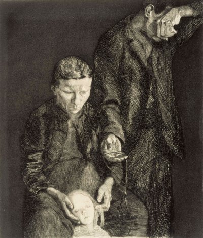 Arme Familie, Teil des Werks „Die Niedergetretenen“ von Käthe Kollwitz