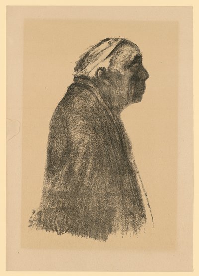 Selbstbildnis im Profil nach rechts (3. Zustand) von Käthe Kollwitz