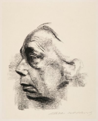 Selbstporträt im Profil von Käthe Kollwitz