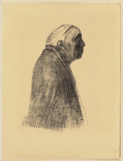 Selbstporträt im Profil nach rechts von Käthe Kollwitz