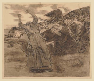 Blatt 5 aus dem Zyklus „Bauernkrieg“ von Käthe Kollwitz