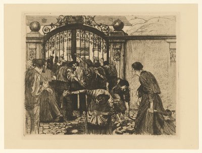 Sturm (Blatt 5 aus "Ein Weberaufstand", 2. Zustand) von Käthe Kollwitz