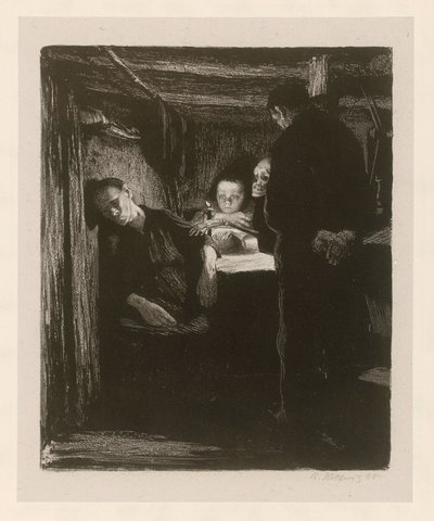 Tod (Blatt 2 aus „Ein Weberaufstand“, 2. Zustand) von Käthe Kollwitz