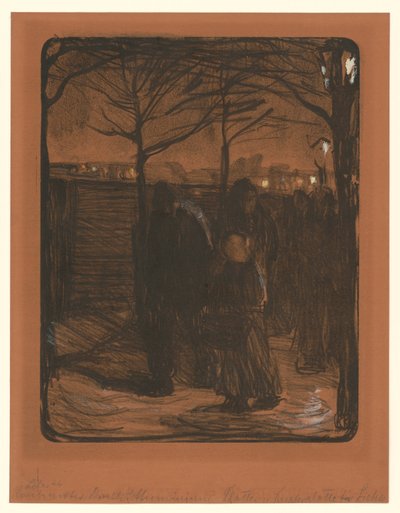 Vorstadt (1. Zustand) von Käthe Kollwitz