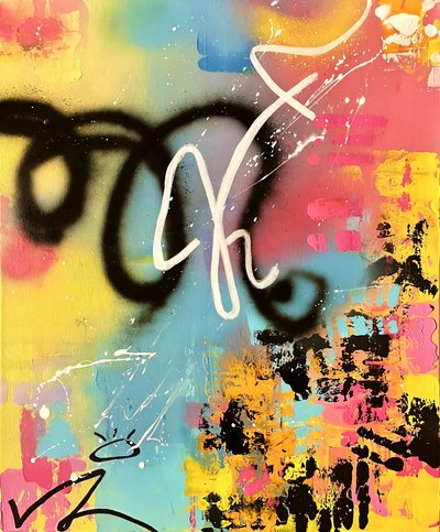 Farbige abstrakte Graffiti von Kajsa Bergström