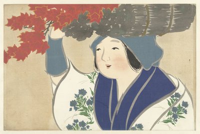 Brennholzverkäuferin von Kamisaka Sekka
