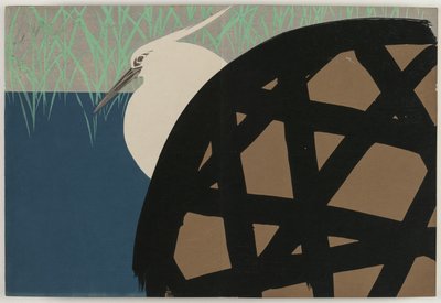 Blumen von hundert Welten (Momoyogusa): Weißer Reiher von Kamisaka Sekka