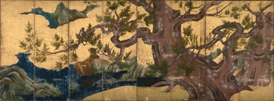 Bildschirmwind von Kano Eitoku