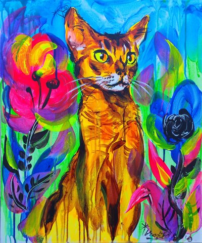 Bunte Dschungelkatze von Kanat Ibragimov