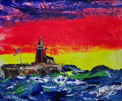 Lebhafter Leuchtturm-Sonnenuntergang von Kanat Ibragimov