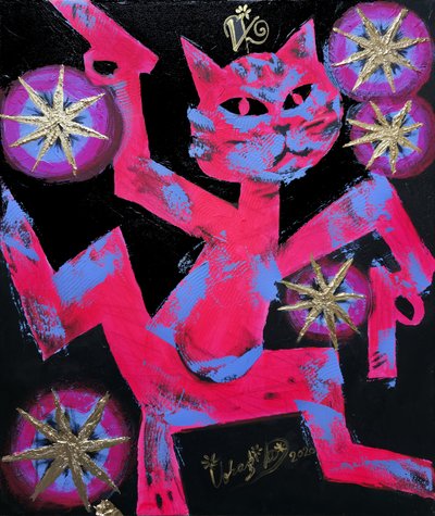 Lebhafter Neon-Kater von Kanat Ibragimov