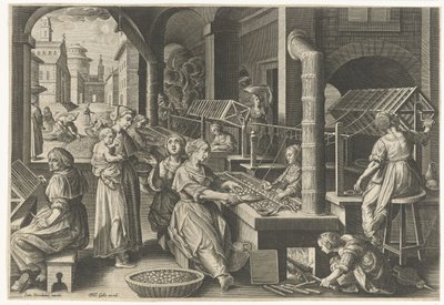 Haspeln der Seide von Karel van Mallery