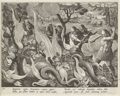 Jagd auf Wasserschlangen in Indien (Jagdszenen) von Karel van Mallery
