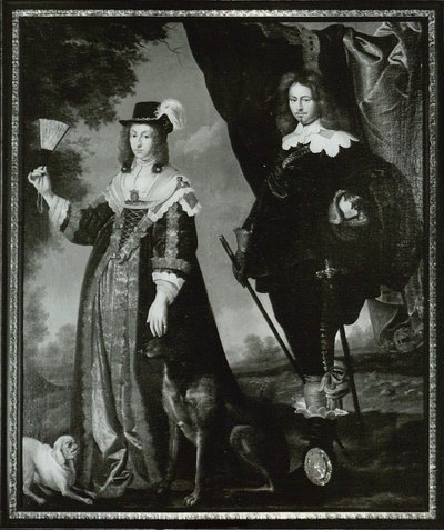 Leonora Christina, Gräfin Ulfeldt 1621-1698 und Valdemar Christian von Schleswig-Holstein 1622-1656 von Karel van Mander III