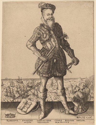 Robert Dudley, Earl of Leicester von Karel van Sichem after Christoffel