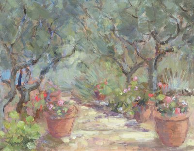 Garten in Porto Ercole, Italien, 1996 von Karen Armitage