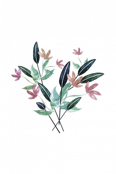 Zarte Aquarellblumen von Karen Menzenbach