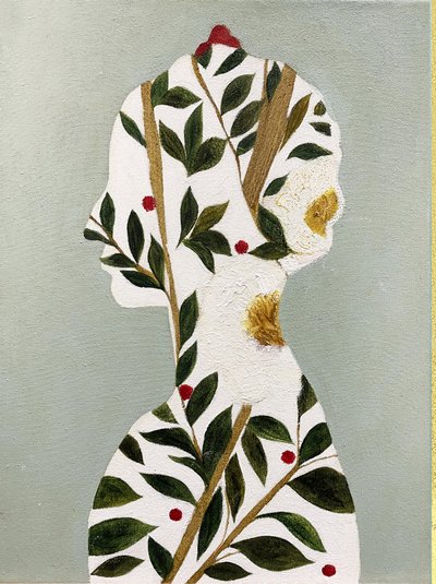 Botanisches Frauenprofil von Karenina Fabrizzi