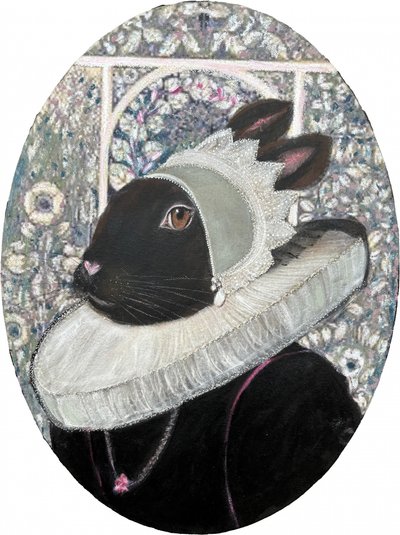Königliches Kaninchenporträt von Karenina Fabrizzi