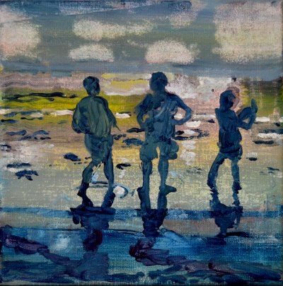 Küstenreflexionen Sonnenuntergang von Karin Bos