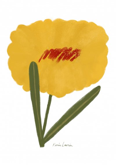 Einfache gelbe Blüte von Karin Lauria
