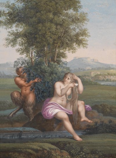 Bachnymphe und Faun von Karl Agricola