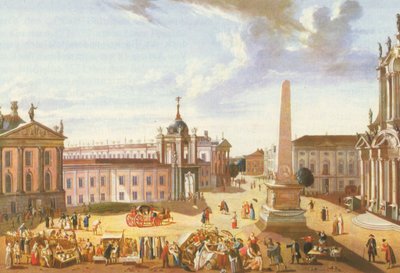 Alter Markt von Potsdam mit Stadtschloss (mit Blick zur Schlossstraße) von Karl Christian Wilhelm Baron