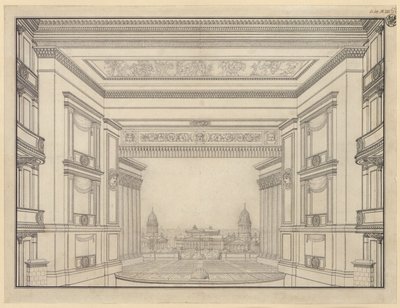 Berlin. Schauspielhaus am Gendarmenmarkt, Bühne von Karl Friedrich Schinkel