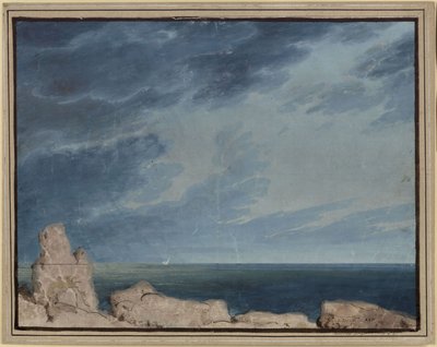König Yngurd. Trauerspiel von Adolf Müllner. Entwurf zur 2. Dekoration. Nördlicher Meereshorizont von Karl Friedrich Schinkel