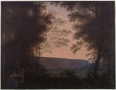 Köstritz. Schloss. Ansicht der Gartenseite von Karl Friedrich Schinkel
