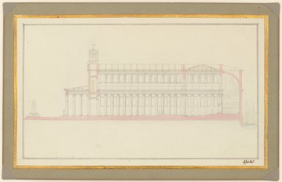 Längsschnitt einer Kathedrale für Berlin von Karl Friedrich Schinkel