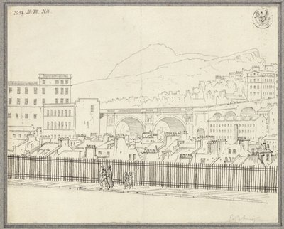 Stadtansicht von Edinburgh mit Brücke von Karl Friedrich Schinkel