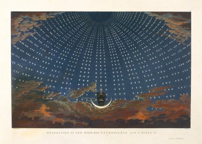Die Halle der Sterne im Palast der Königin der Nacht, 1847-49 von Karl Friedrich Thiele