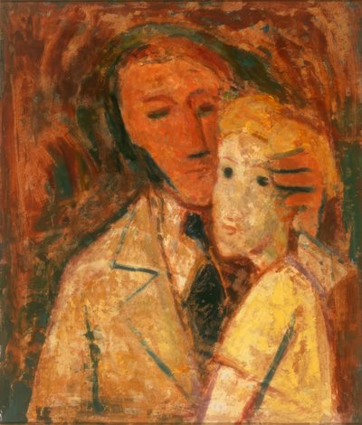 Vater mit Kind von Karl Hofer