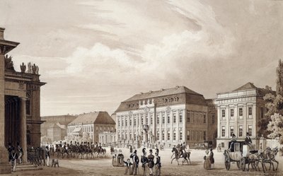 Unter den Linden, Berlin, ca. 1840 von Karl Loeillot de Mars